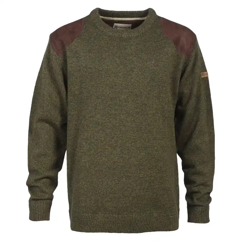 Percussion Pullover mit Stickerei, Khaki-Percussion Direkt Vom Hersteller